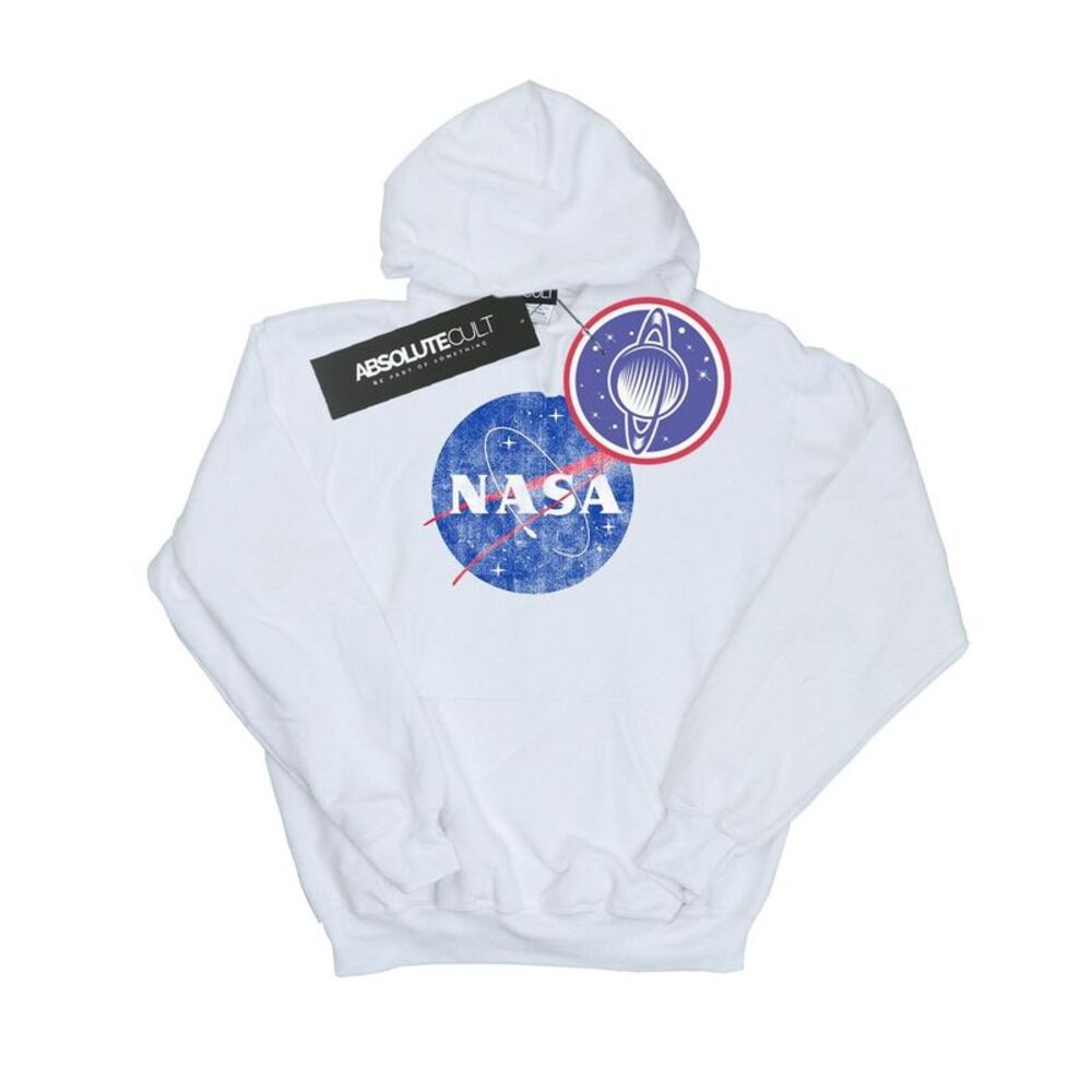 NASA Mens Insignia Logo Hoodie / White